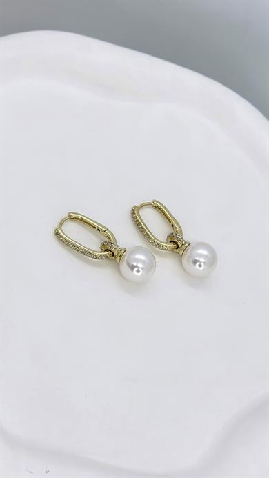 Vip 14 K İnci Damlası Küpe