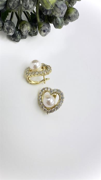 Vip 14 K Kalpli İnci Küpe