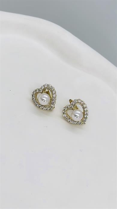 Vip 14 K Kalpli İnci Küpe