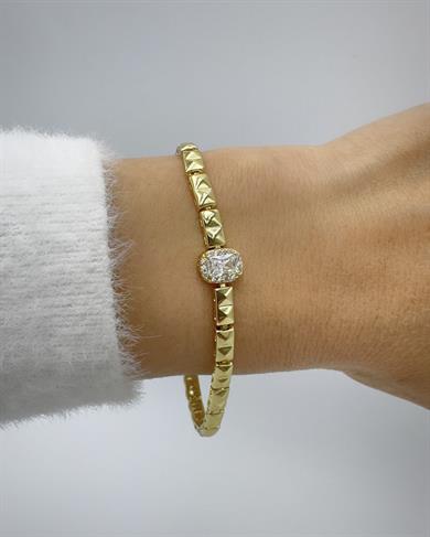 Vip 14 K Kare Taş Detay Model Bileklik