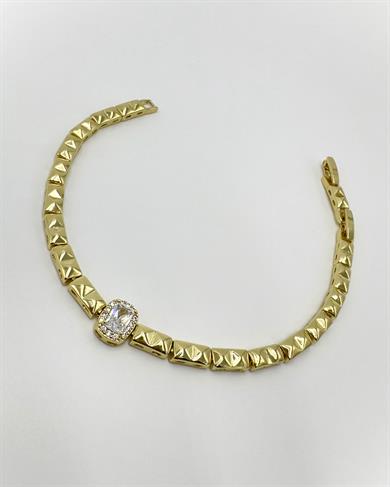 Vip 14 K Kare Taş Detay Model Bileklik