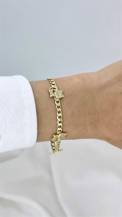 Vip 14 K Kedi Model Bileklik