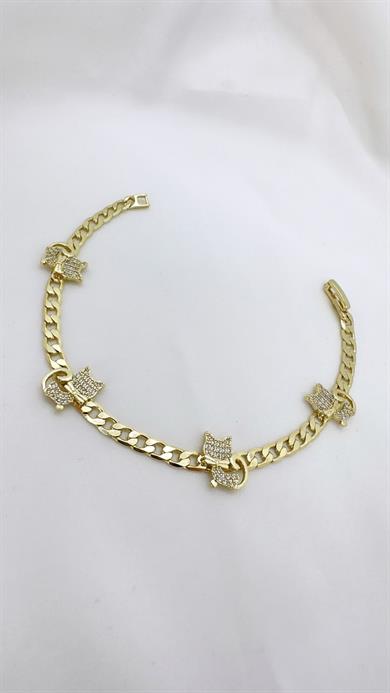 Vip 14 K Kedi Model Bileklik