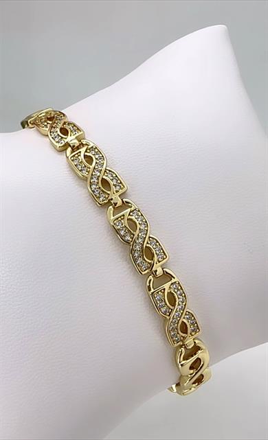 Vip 14 K Ortası Taşlıı Sonsuzluk Bileklik