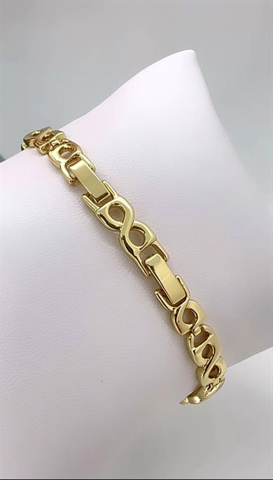 Vip 14 K Ortası Taşlıı Sonsuzluk Bileklik