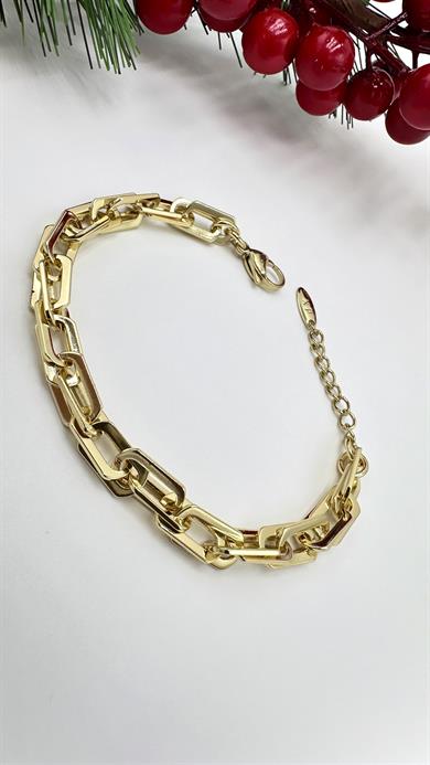 Vip 14 K Altın Kaplama Paperclip Model Bileklik
