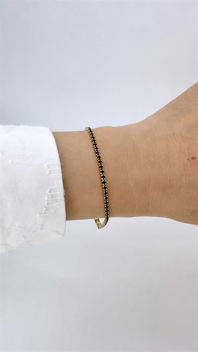 Vip 14 K Siyah Suyolu Bileklik