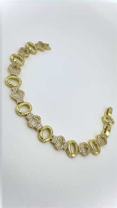 Vip 14 K Taş Bağlıntılı Oval Bileklik