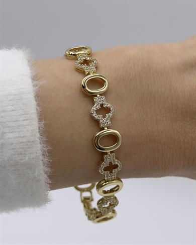Vip 14 K Taş Bağlıntılı Oval Bileklik