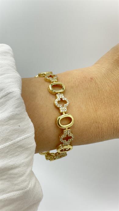 Vip 14 K Taş Bağlıntılı Oval Bileklik