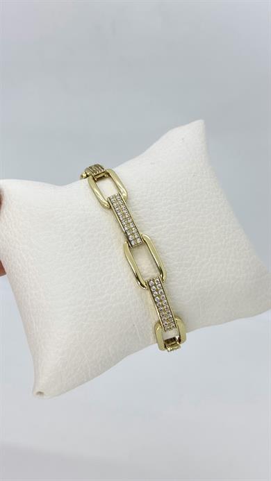 Vip 14 K Taşlı Ataç Bileklik