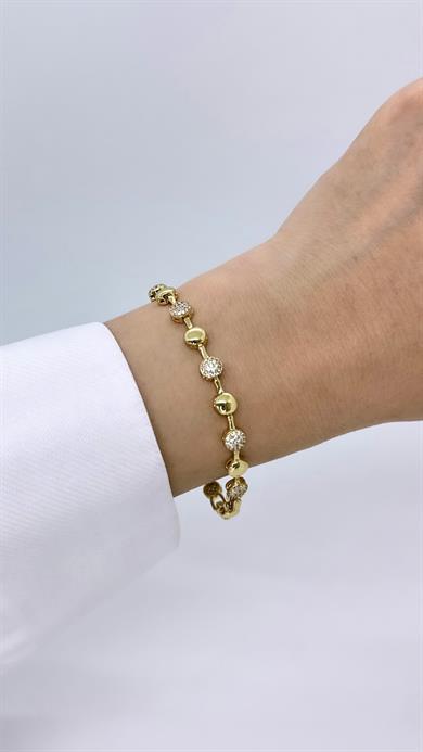 Vip 14 K Taşlı Dorika Bileklik