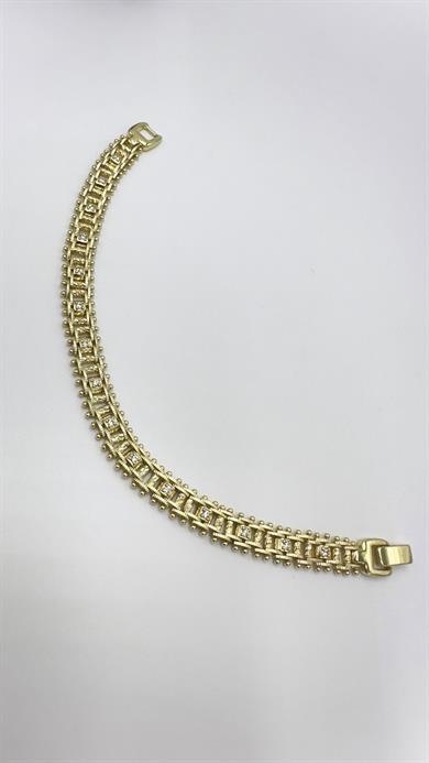 Vip 14 K Taşlı Gemici Merdiveni Model Bileklik