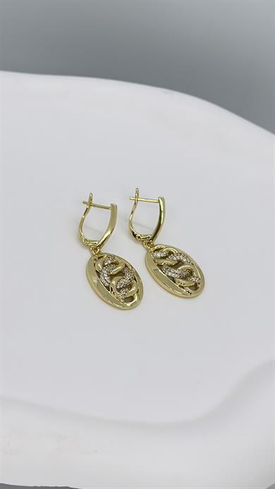 Vip 14 K Taşlı Gurmet Model Küpe