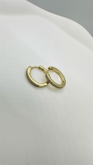 Vip 14 K Taşlı Halka Küpe