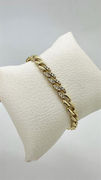 Vip 14 K Taşlı İnce Gurmet Bileklik