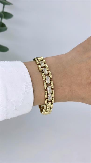 Vip 14 K Taşlı Mehtap Bileklik
