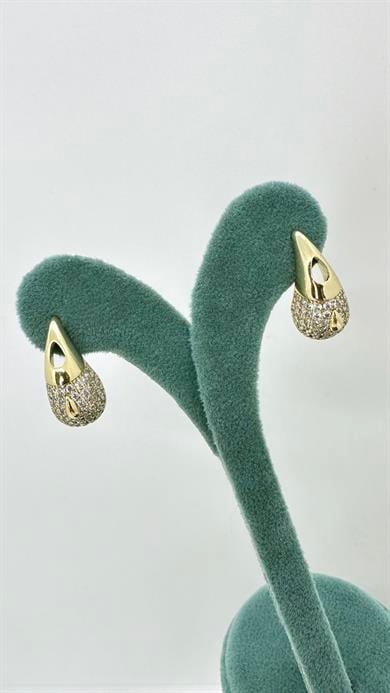 Vip 14 K Taşlı Su Damlası Küpe