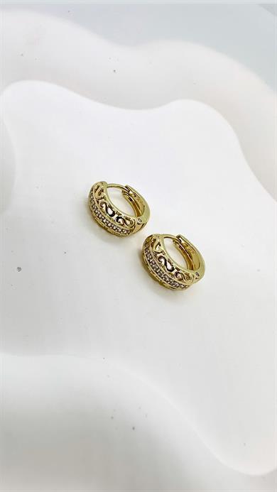 Vip 14 K Yaldızlı Sonsuzluk Halka Küpe