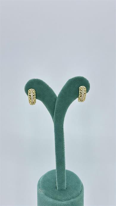 Vip 14 K Yaldızlı Sonsuzluk Halka Küpe