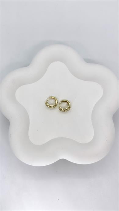 Vip 14 K Yaldızlı Sonsuzluk Halka Küpe