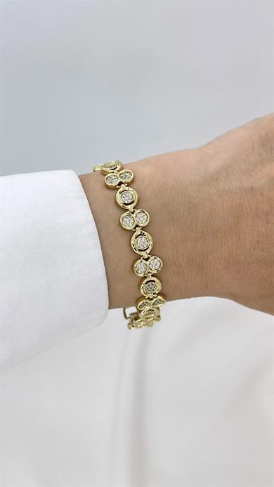 Vip 14 K Yuvarlak Taşlı Bileklik