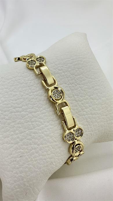 Vip 14 K Yuvarlak Taşlı Bileklik