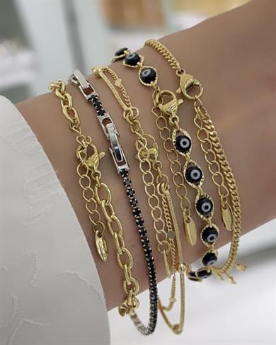 Vip 14k Altın Kaplama Nazarlı Kombin