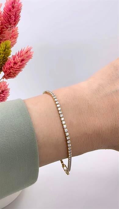 Vip 14 K Altın Kaplama Gold İnce Suyolu Bileklik