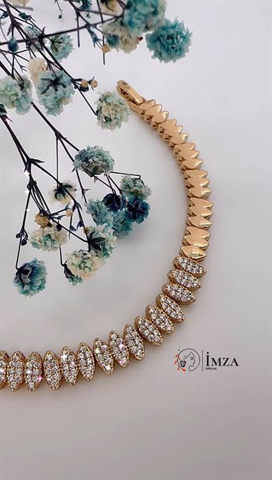 Vp Rose Gold Taşlı Bileklik