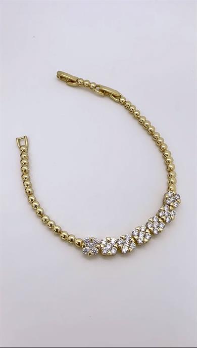 Vip Çiçek Taşlı Dorika Bileklik