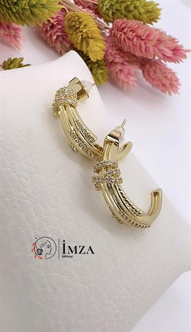 Vip Kuşaklı Halka Küpe