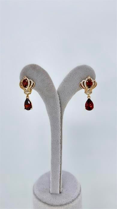 Vip Rose Ateş Kırmızısı Küpe