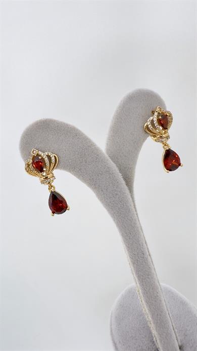 Vip Rose Ateş Kırmızısı Küpe