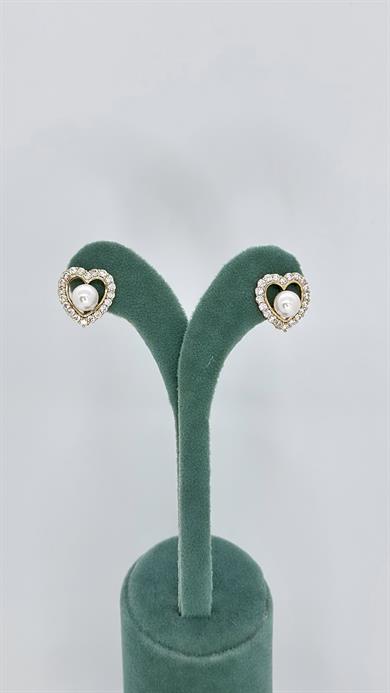 Vip Rose Gold Kalpli İnci Küpe