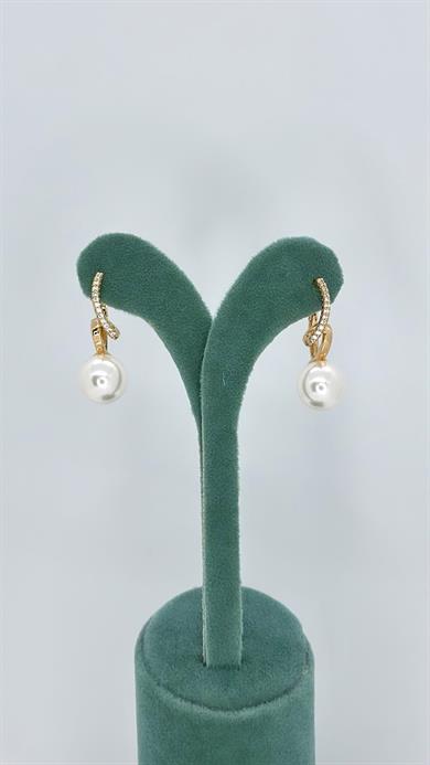 Vip Rose Oval İncili Küpe