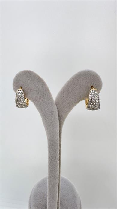 Vip Rose Oval Taşlı Küpe