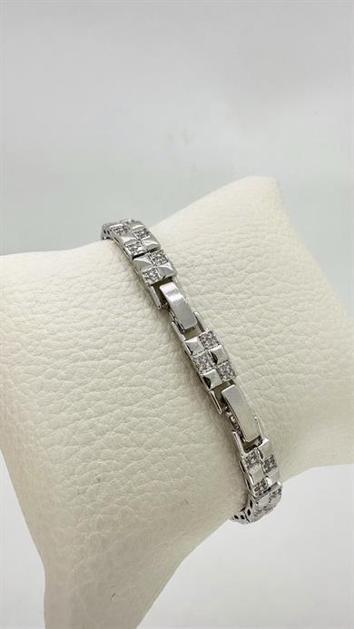 Vip Silver Dama Kare Bileklik