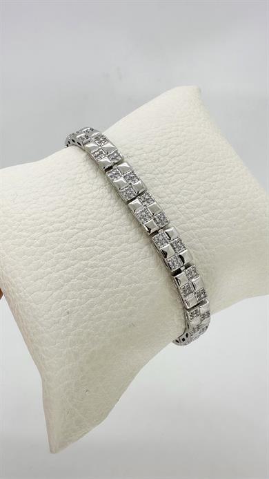 Vip Silver Dama Kare Bileklik