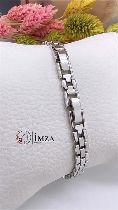 Vip Silver Renkli Bağet Taşlı Bileklik