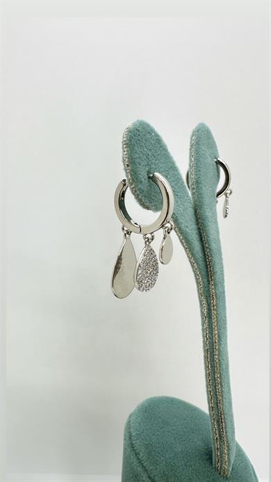 Vip Silver Taşlı Damla Küpe