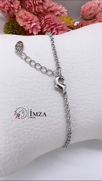 Vip Silver Tek Yoncalı Bileklik