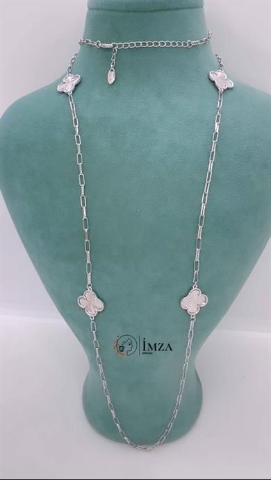 Vip Silver Van Clef Uzun Kolye