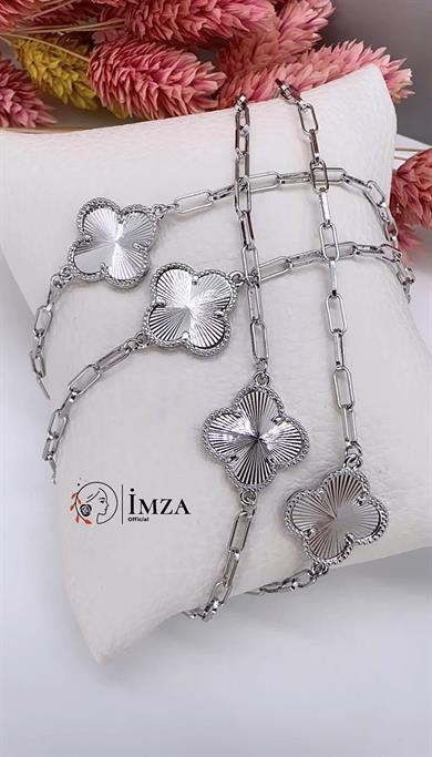 Vip Silver Van Clef Uzun Kolye