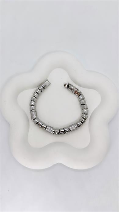 Vip Silver Yuvarlak Kalın Bileklik