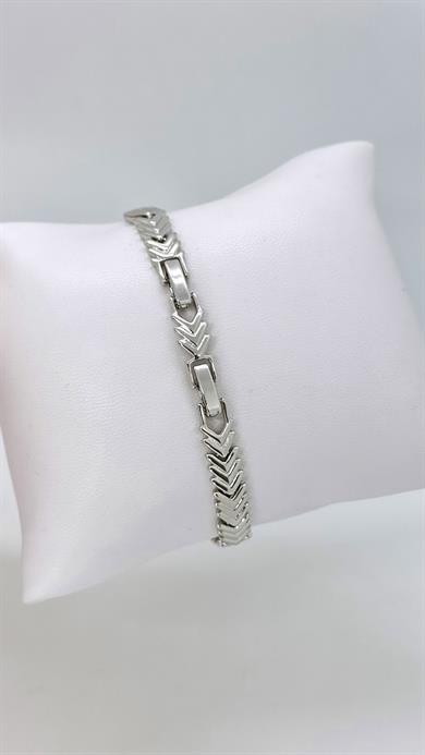 Vip Taşlı Silver Kılçık  Bileklik