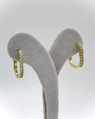 Vo 14 K Taşlı Oval Model Küpe