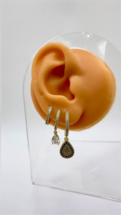 Vp 14 K 3lü Damla Model Halka Küpe