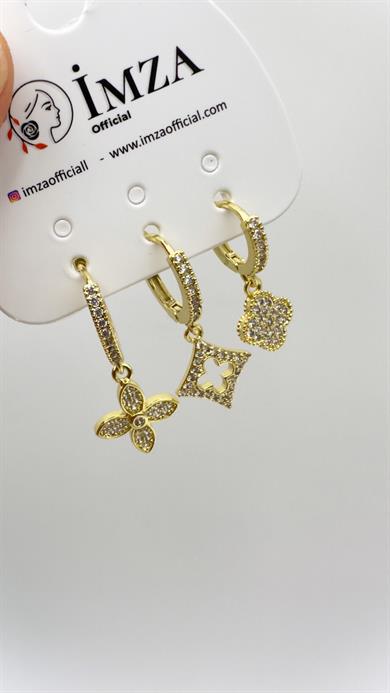 Vp 14 K 3lü Yonca Model Küpe