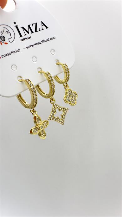 Vp 14 K 3lü Yonca Model Küpe